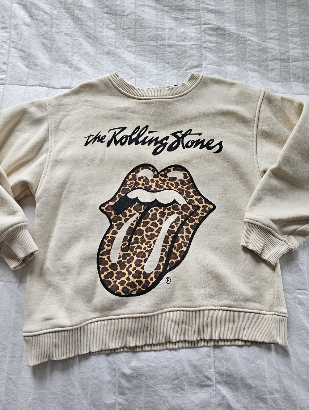 Zara Rolling Stone Crewneck Rolling Stones Graphic Sweatshirt, 8-9